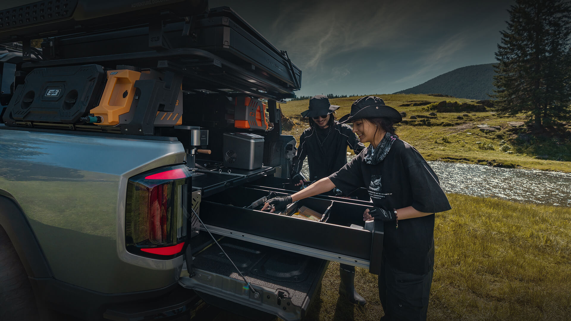 Equipped with a spacious 1,300L multifunctional cargo box